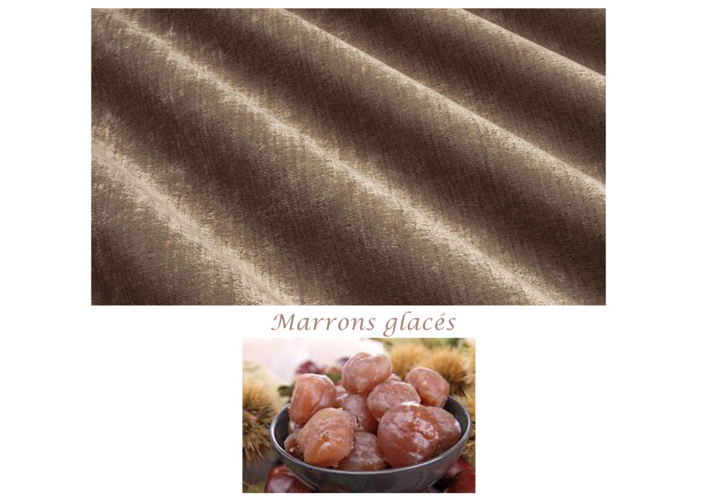 tissu velours anti taches marron glacé